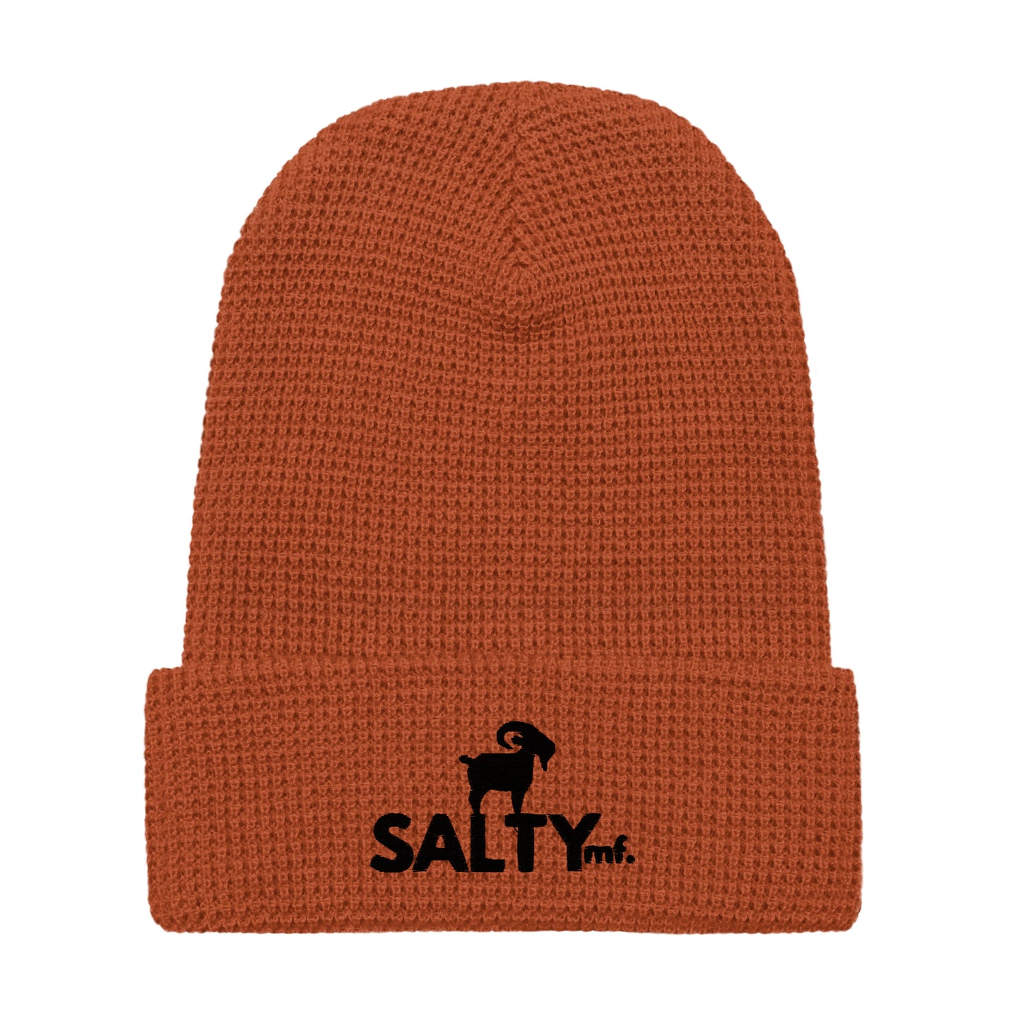 SaltyMF Waffle Black GOAT Beanie