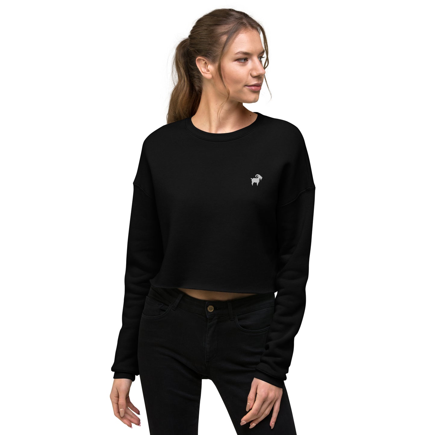 SaltyMF Women's Solo Goat Cropped Sweatshirt