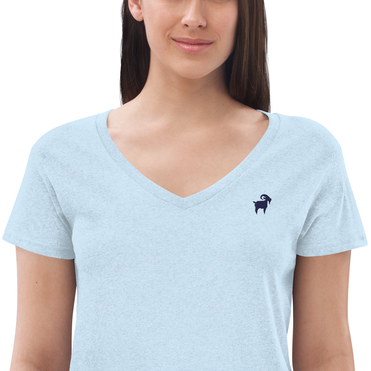 The SaltyMF Women’s Navy GOAT V-neck Tee