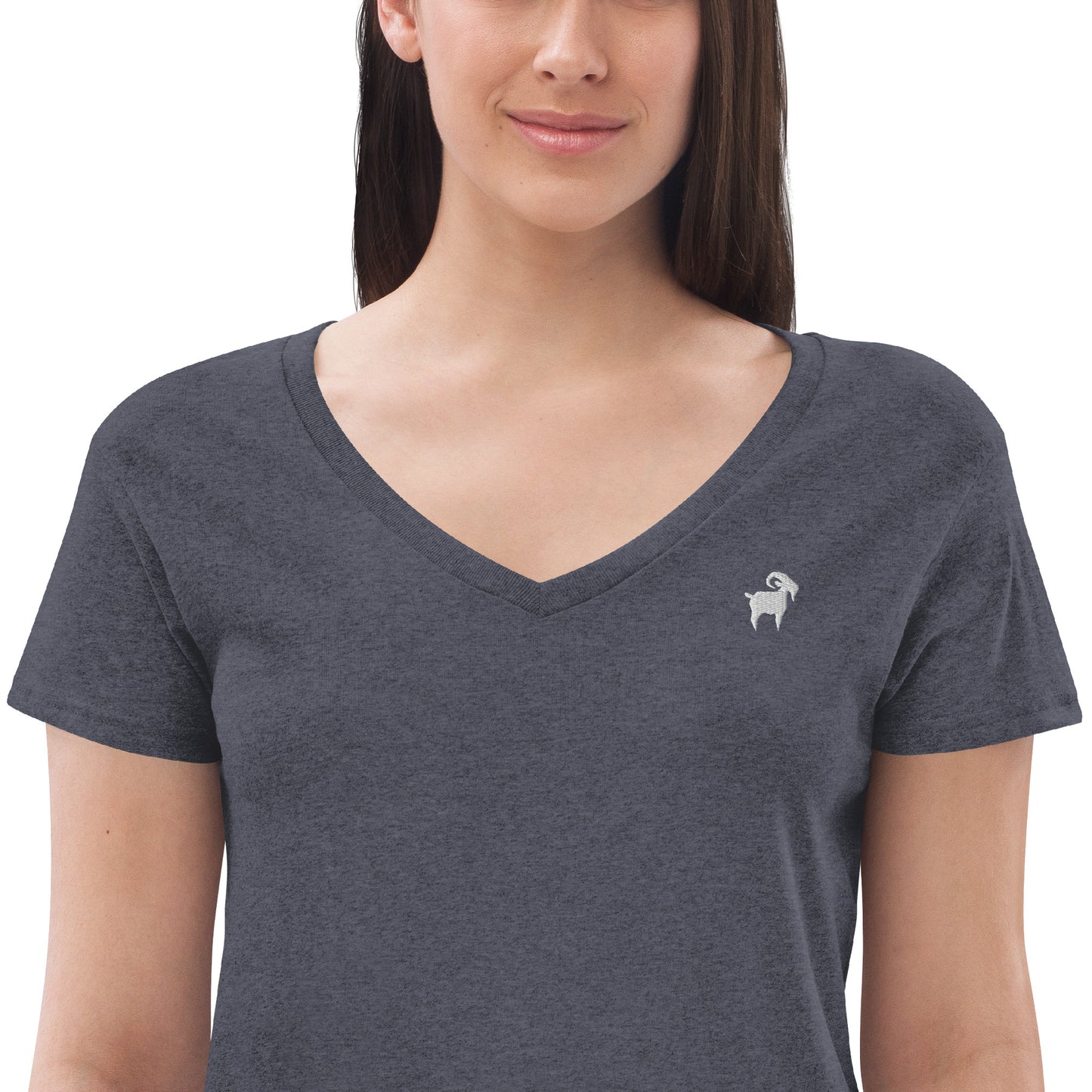 The SaltyMF Women’s White GOAT V-neck Tee